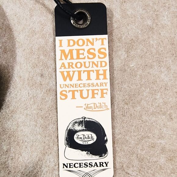 Von Dutch Black Knit Beanie Hat Classic Folded Cuff #7 - Picture 4 of 4